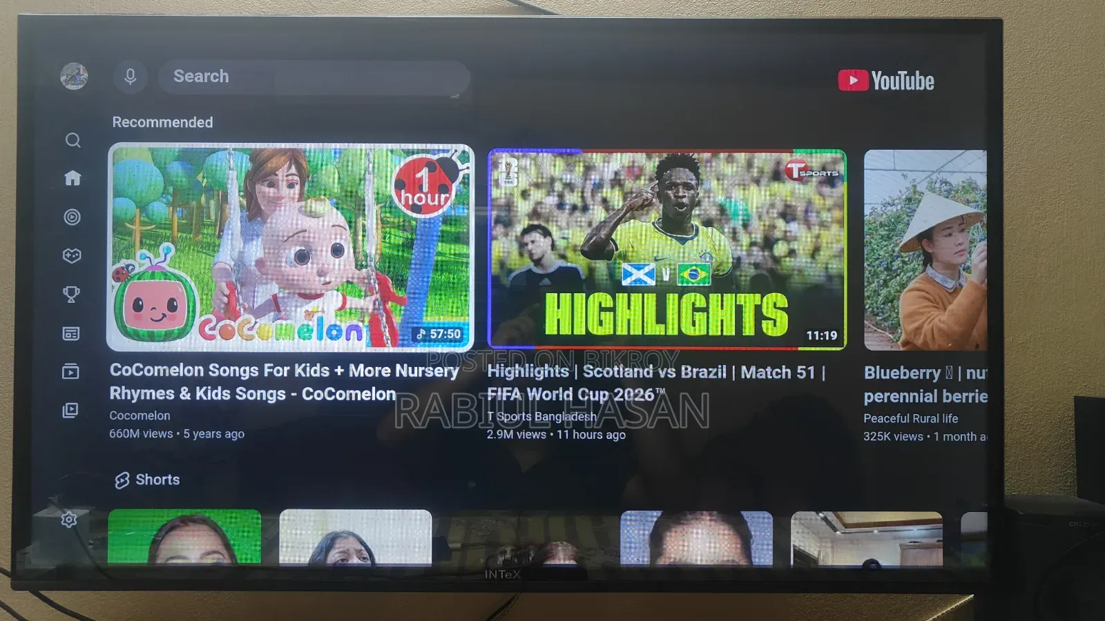 Intex 43" Android Voice Control Double Glass Tv