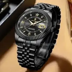 Poedagar 910 Men's Quartz Watch Stainless Steel Black
