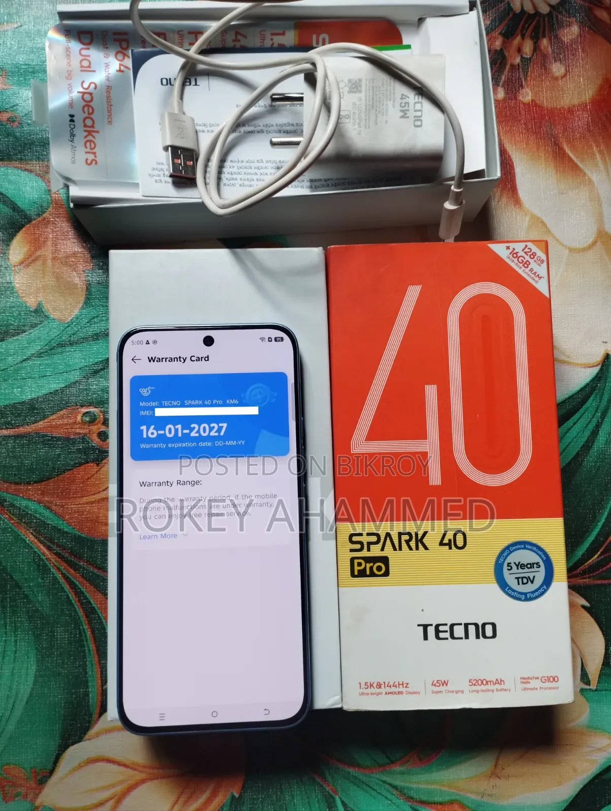 Tecno Spark 40 Pro 128 GB Blue