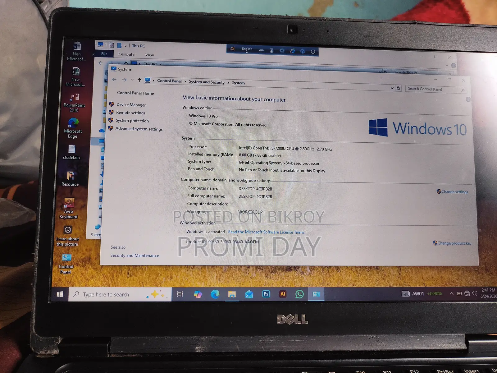 Laptop Dell Latitude 5480 8GB Intel Core I5 SSD 256GB