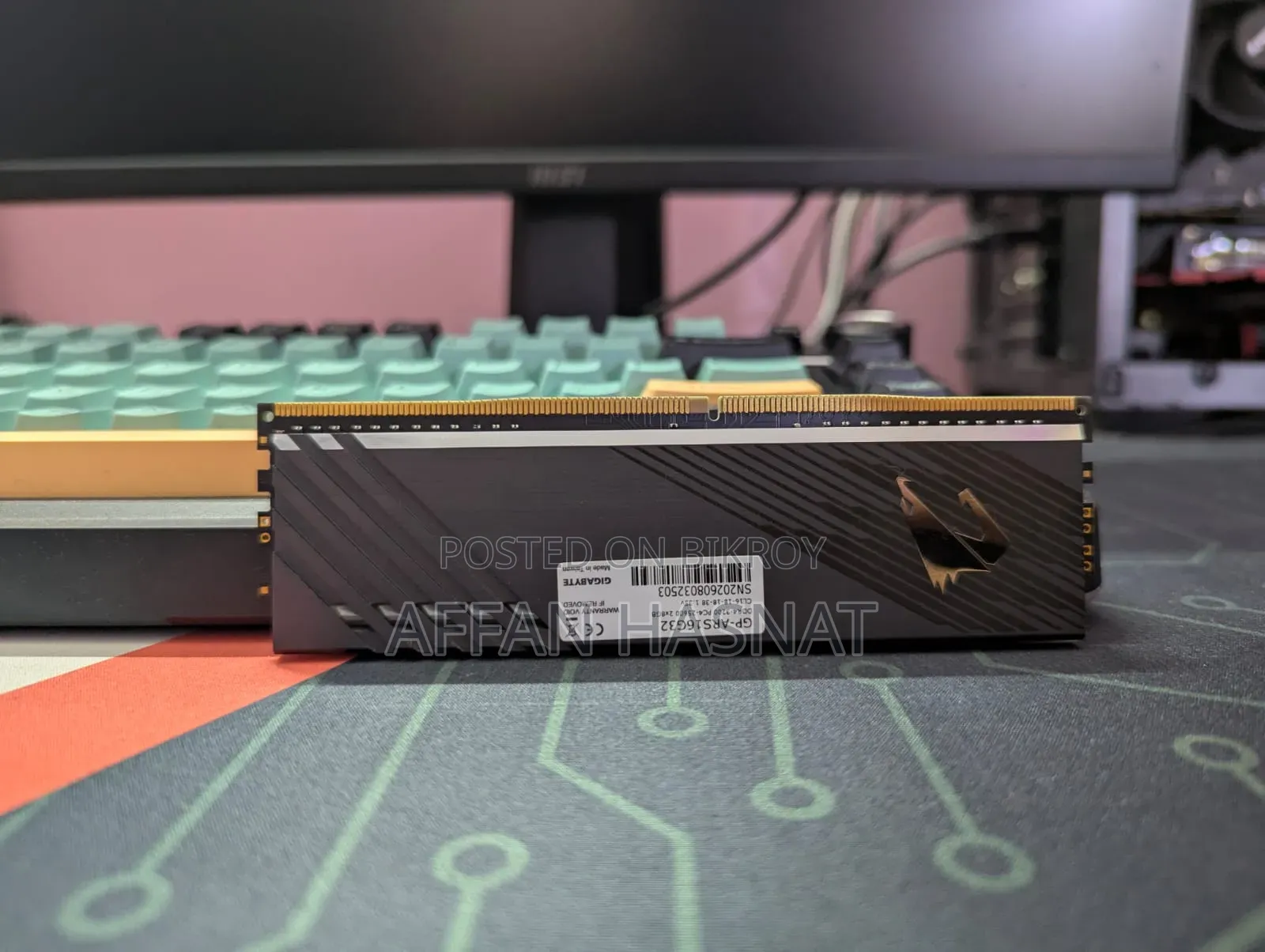 8gb 3200mhz Cl 16 Ram. Gigabyte Aourus RGB