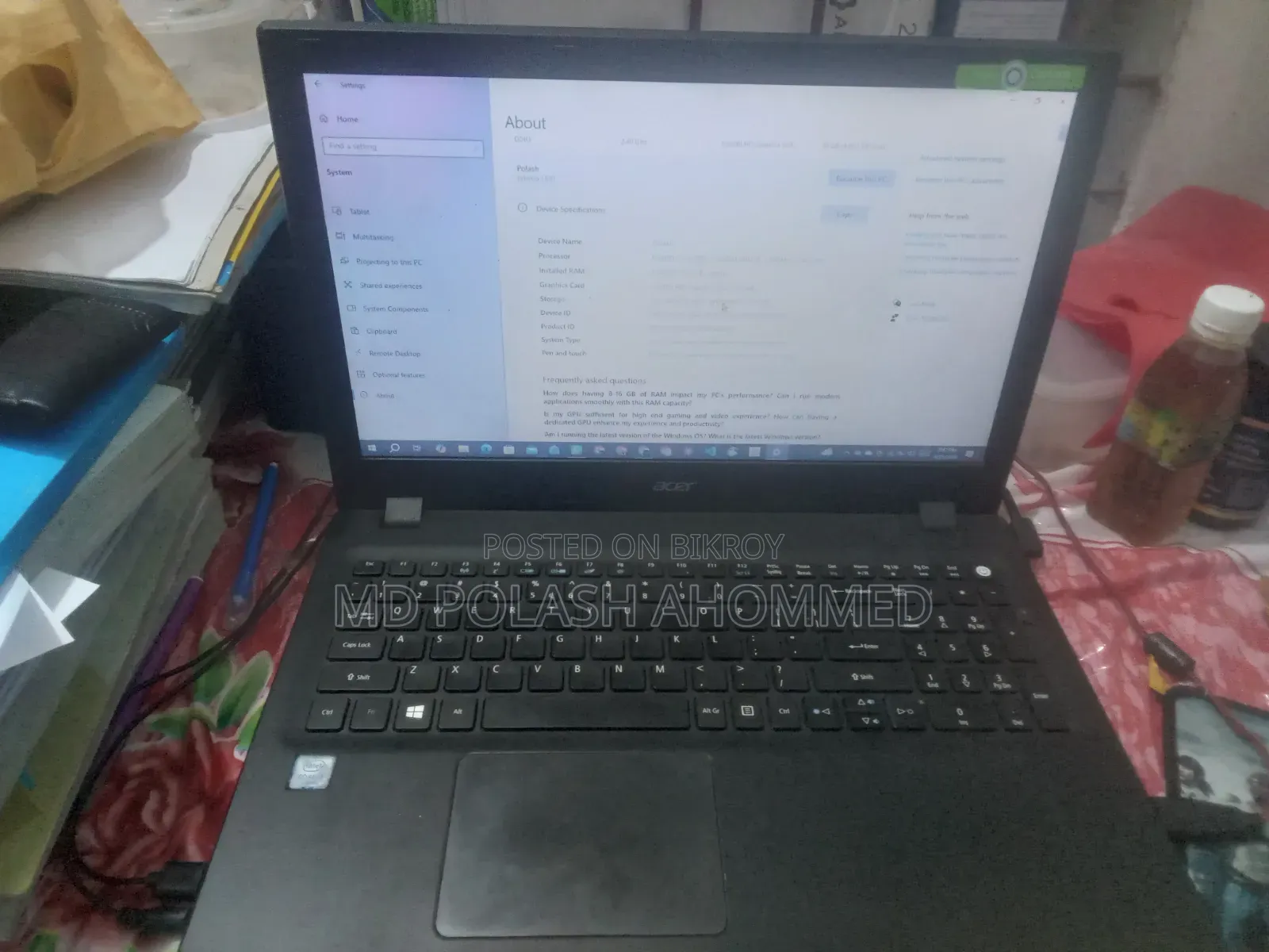 Laptop Acer Extensa 2520 8GB Intel Core I5 HDD 1T