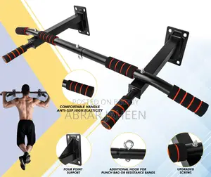 Wall Mounted Pull Up Bar for Building Back and Arms and Growing Tall