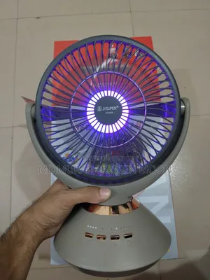 Jy Super Jy-2570 Rechargeable Usb Table Fan | 20 Hours Backup.