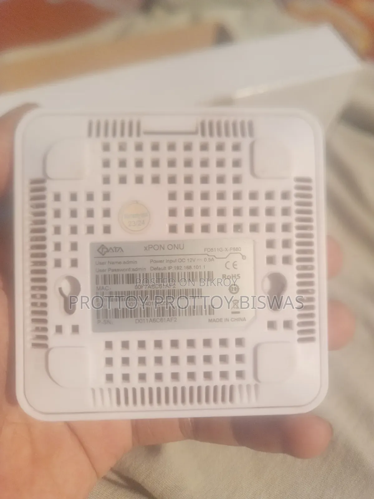 C Data Onu in brand new condition, used for only one month