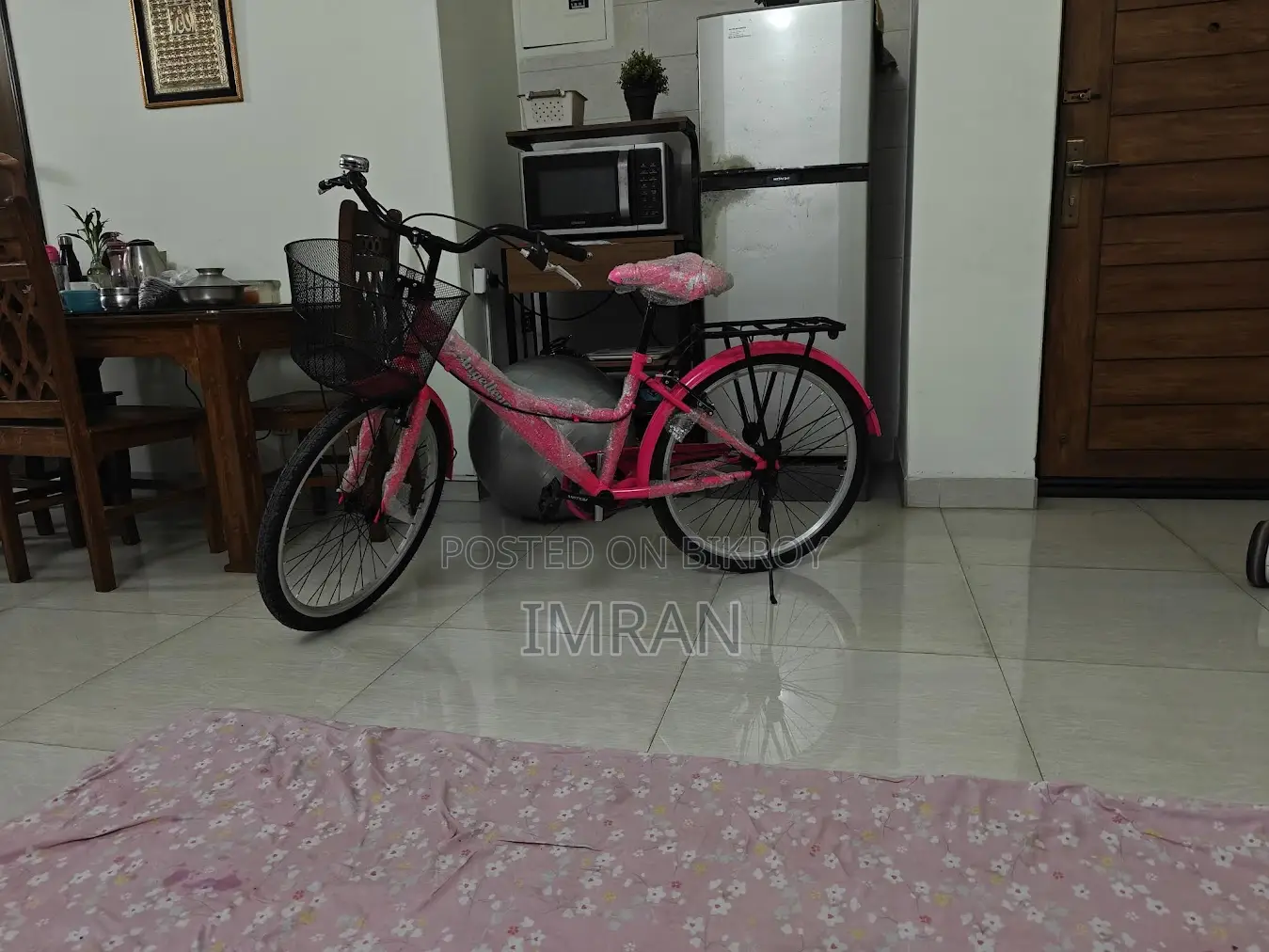 Duranta Angellena Ladies 24" Pink Bicycle With Basket