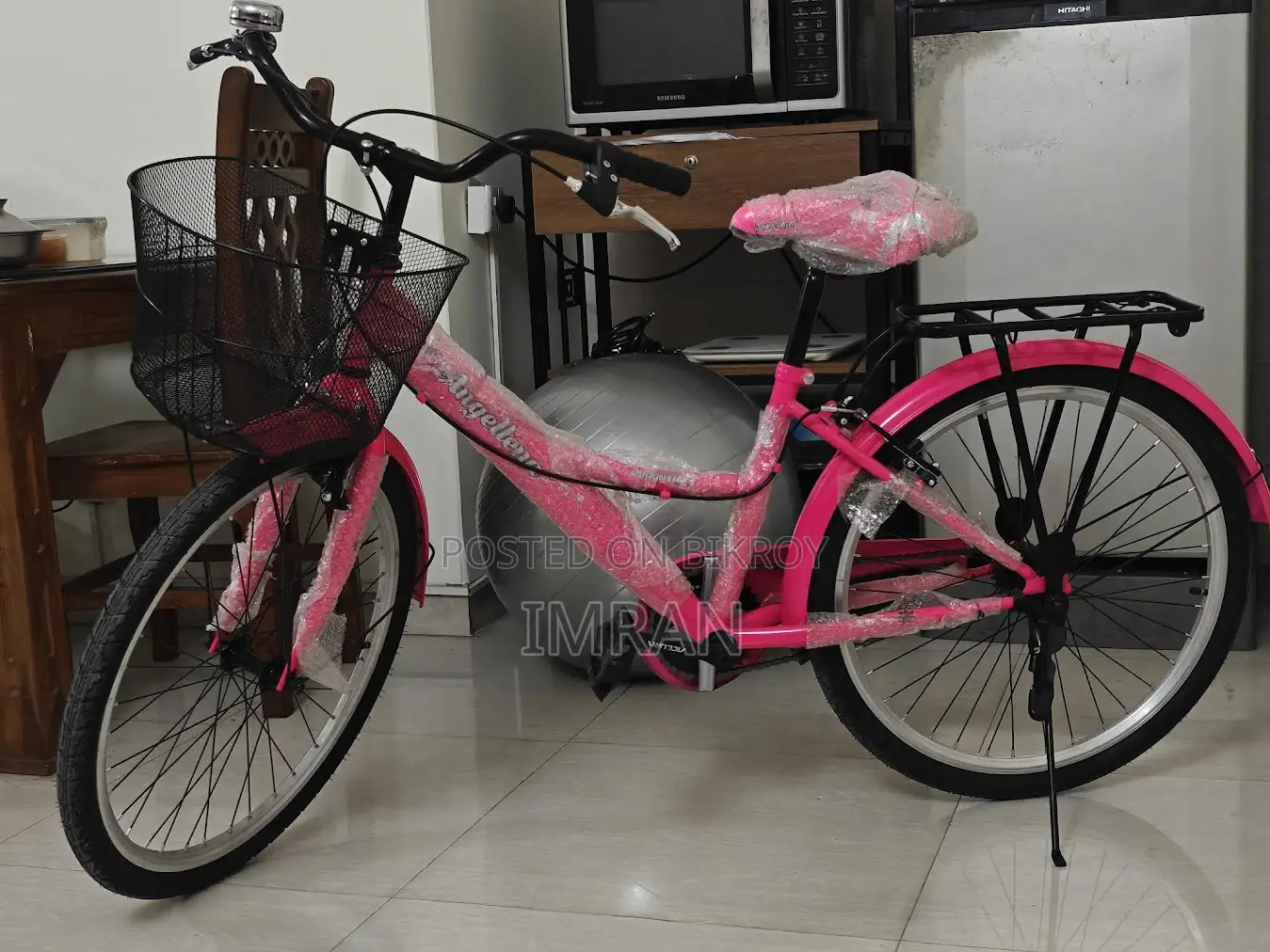 Duranta Angellena Ladies 24" Pink Bicycle With Basket