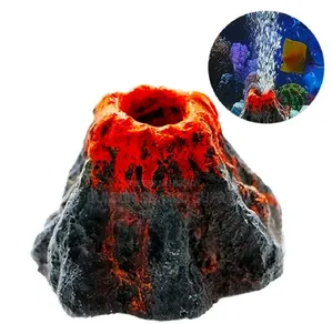 Fish Tank Landscaping Simulation Volcano Oxygen Bubble Maker