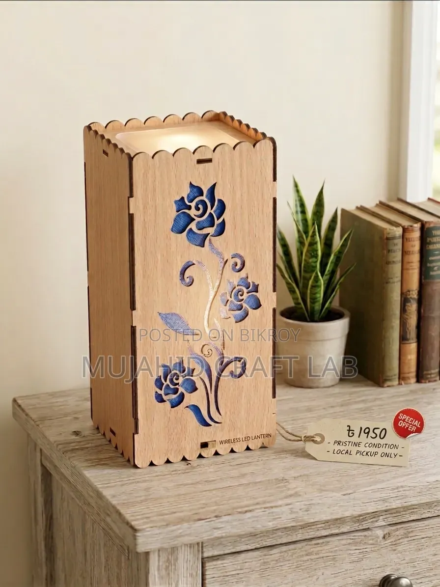 Artistic Wooden Night Lamp