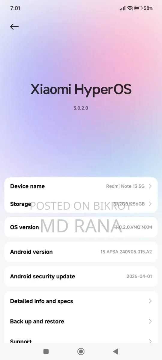 Xiaomi Redmi Note 13 256 GB White