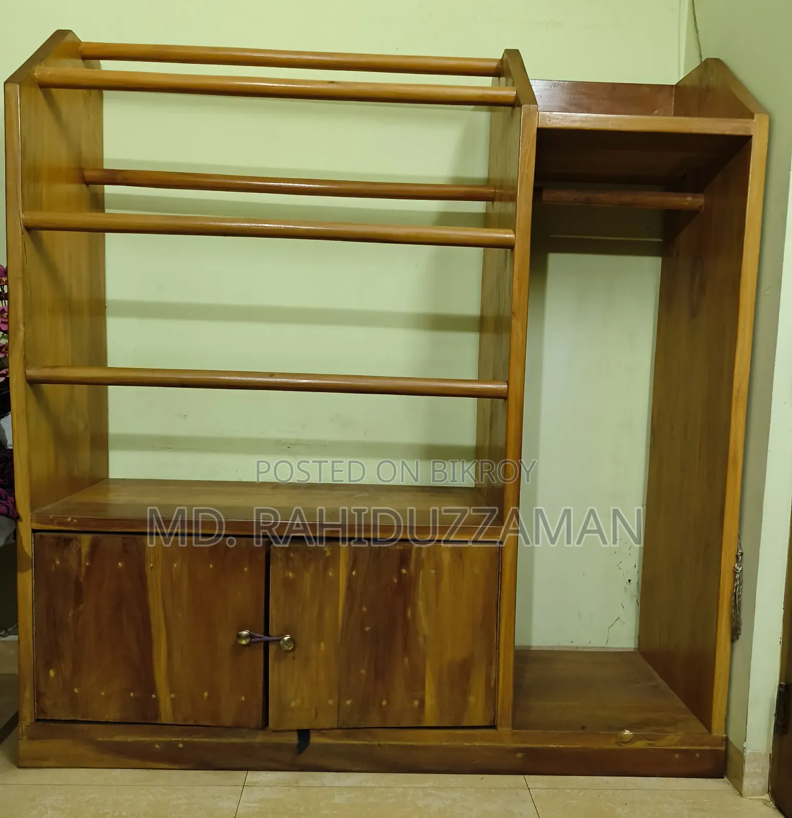 Mahogany Wood Clothes Rack