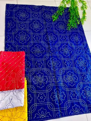অর্ডার অনুযায়ী নকশী কাঁথা আর্ট ও সেলাই করে দেওয়া হয়