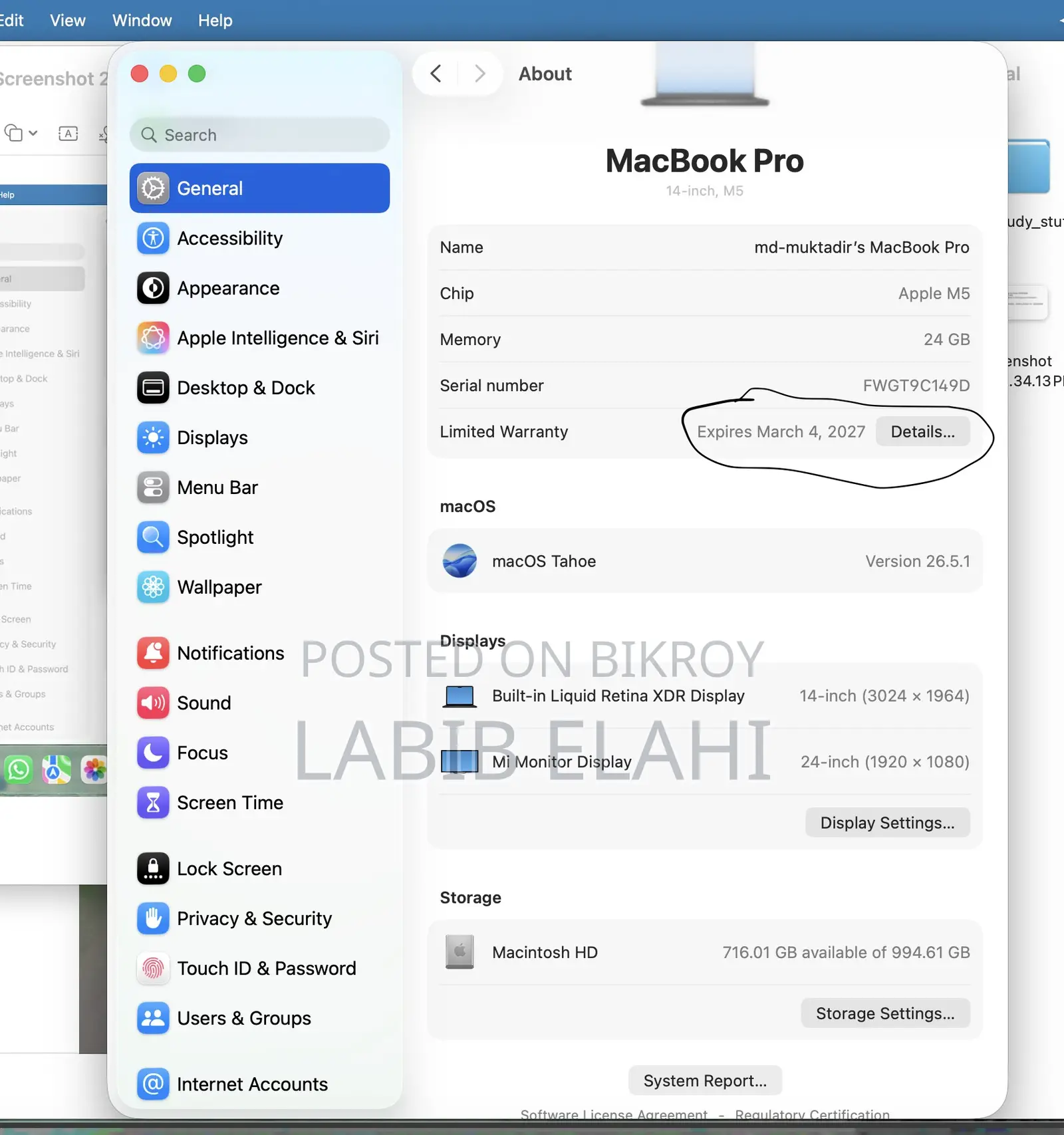 Laptop Apple MacBook Pro 2025 M5 24GB Apple M5 SSD 1T