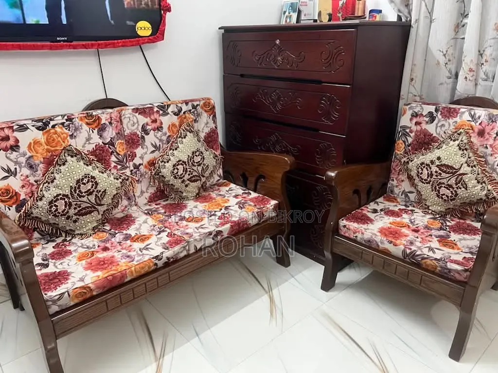 Bed With Mattress Sofa Set (2+2+1)