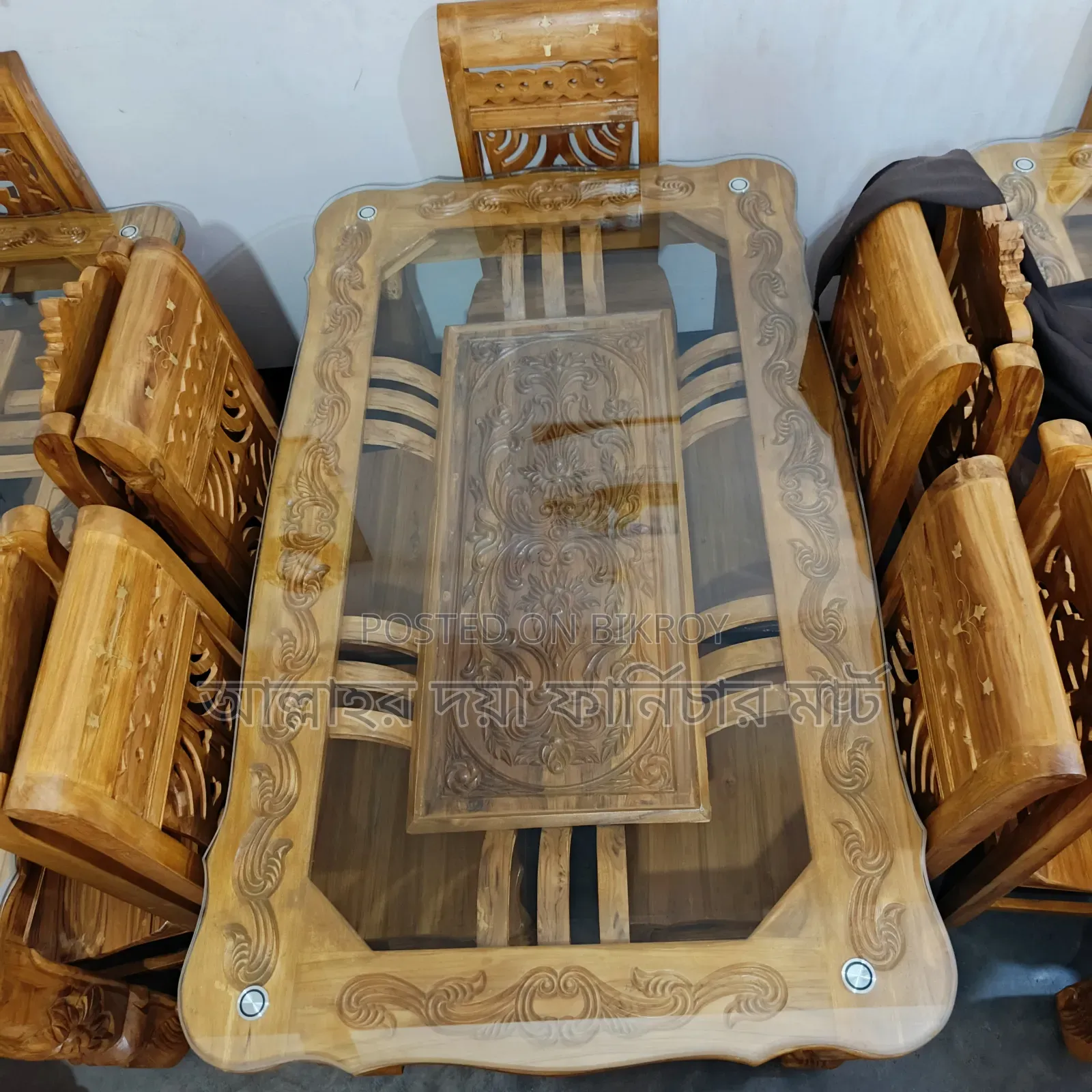 Dining Table 6 Chair Chittagong Teak Wood