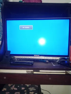 Computer Desk and Computer Monitor and TV