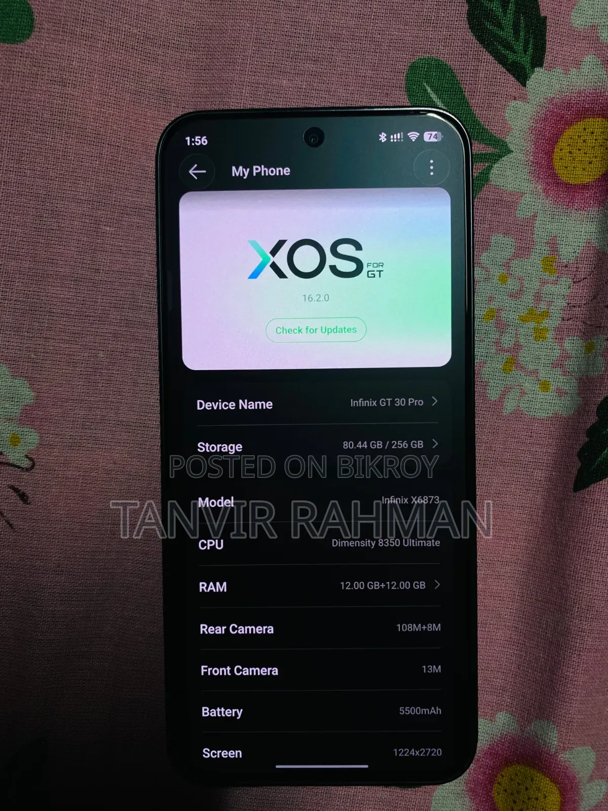 Infinix GT 30 Pro 256 GB Silver