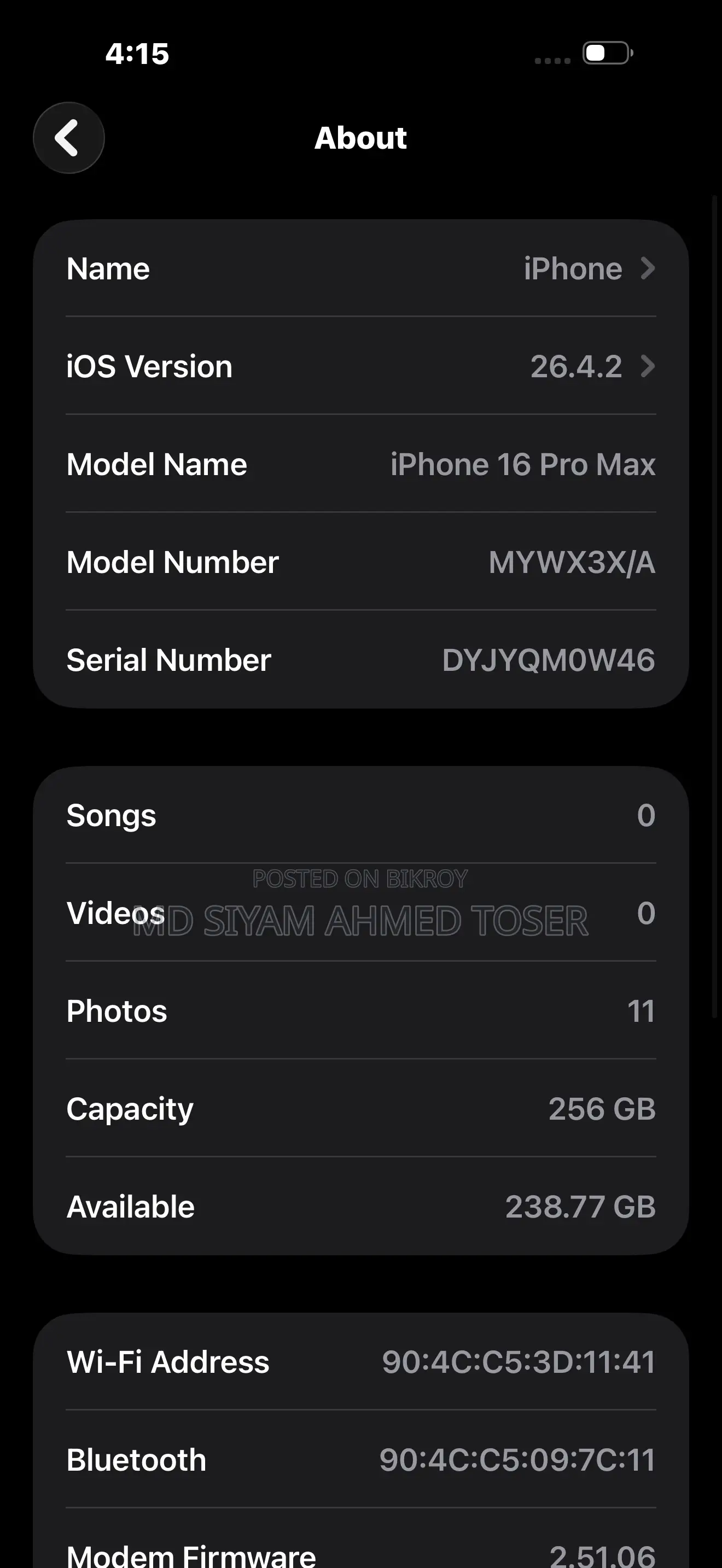 Apple iPhone 16 Pro Max 256 GB Gold