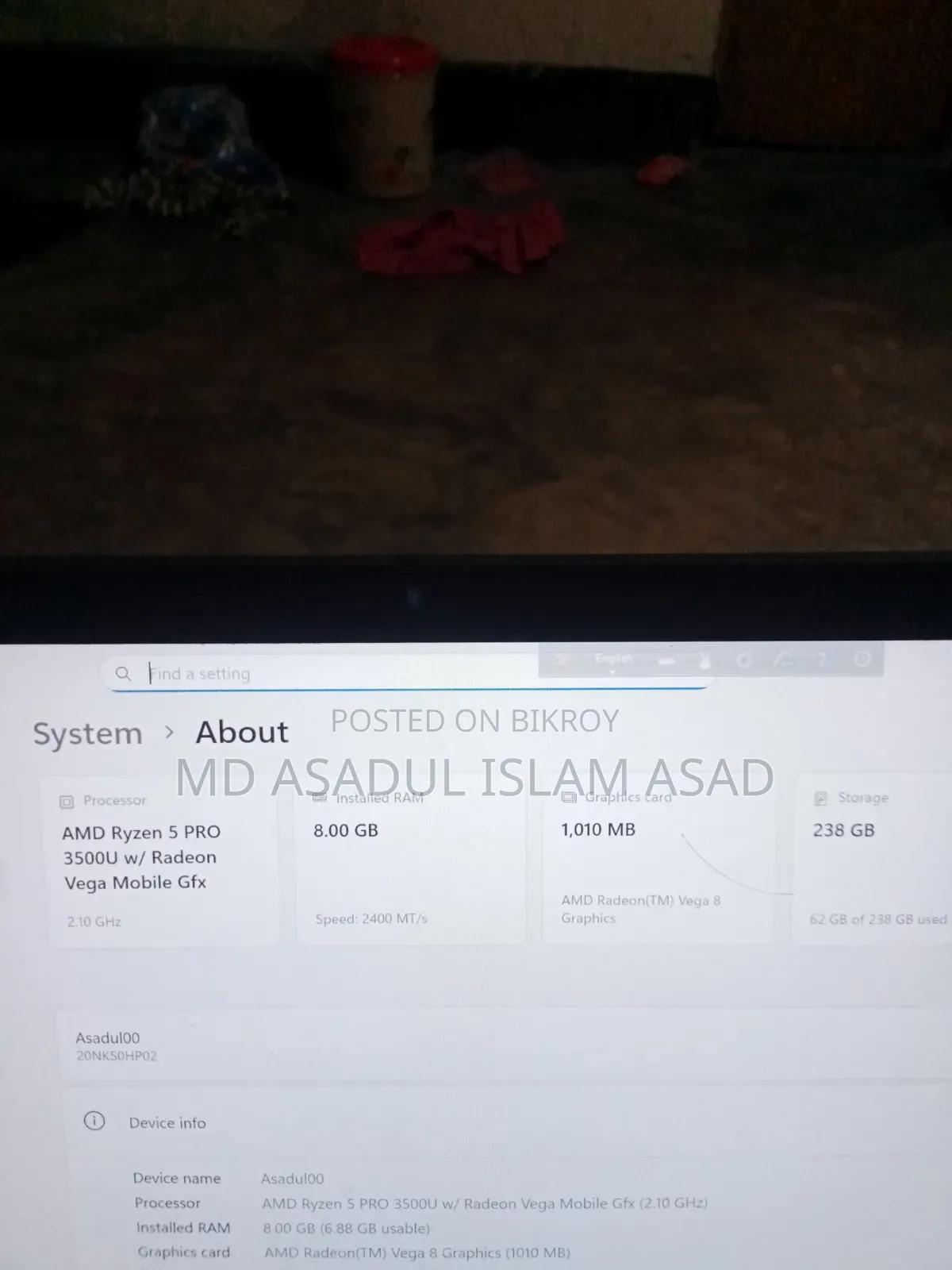 Laptop Lenovo ThinkPad T490s 8GB AMD Ryzen 5 SSHD (Hybrid) 256GB