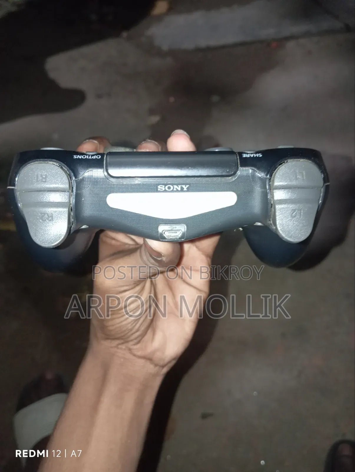 Black Sony Dualshock 4 Controller Playstation 4.