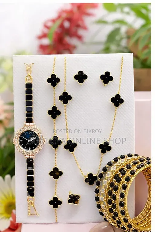 Premium Black Jewelry Combo Set