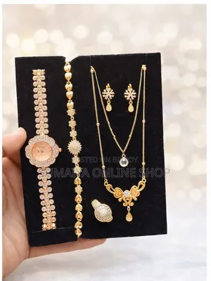 Wrist Watch: A luxury watch with stones and an attractive chain.
