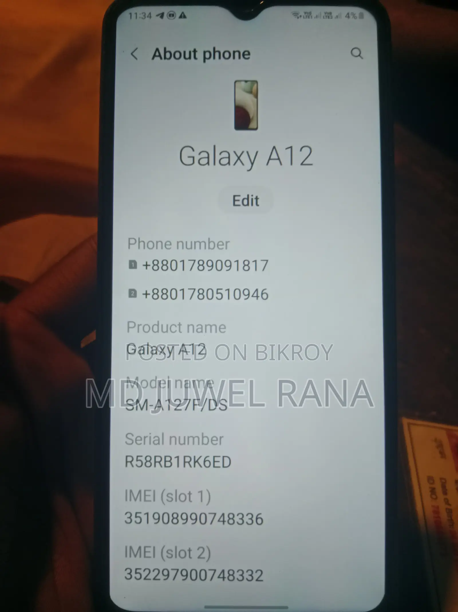 Samsung Galaxy A12 64 GB Blue