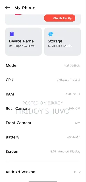 Itel S26 Ultra 128 GB Blue