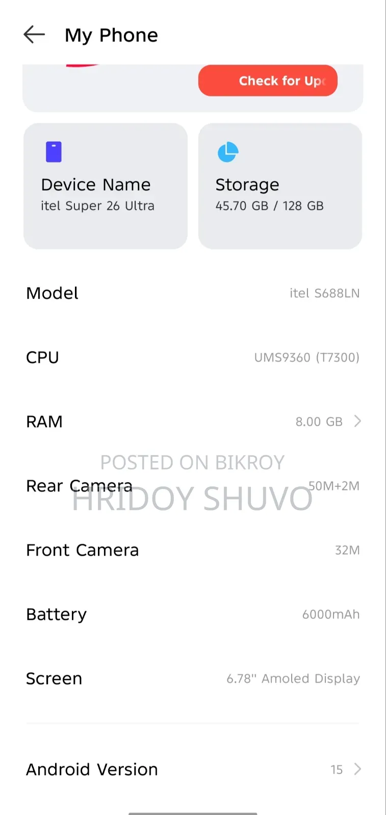 Itel S26 Ultra 128 GB Blue