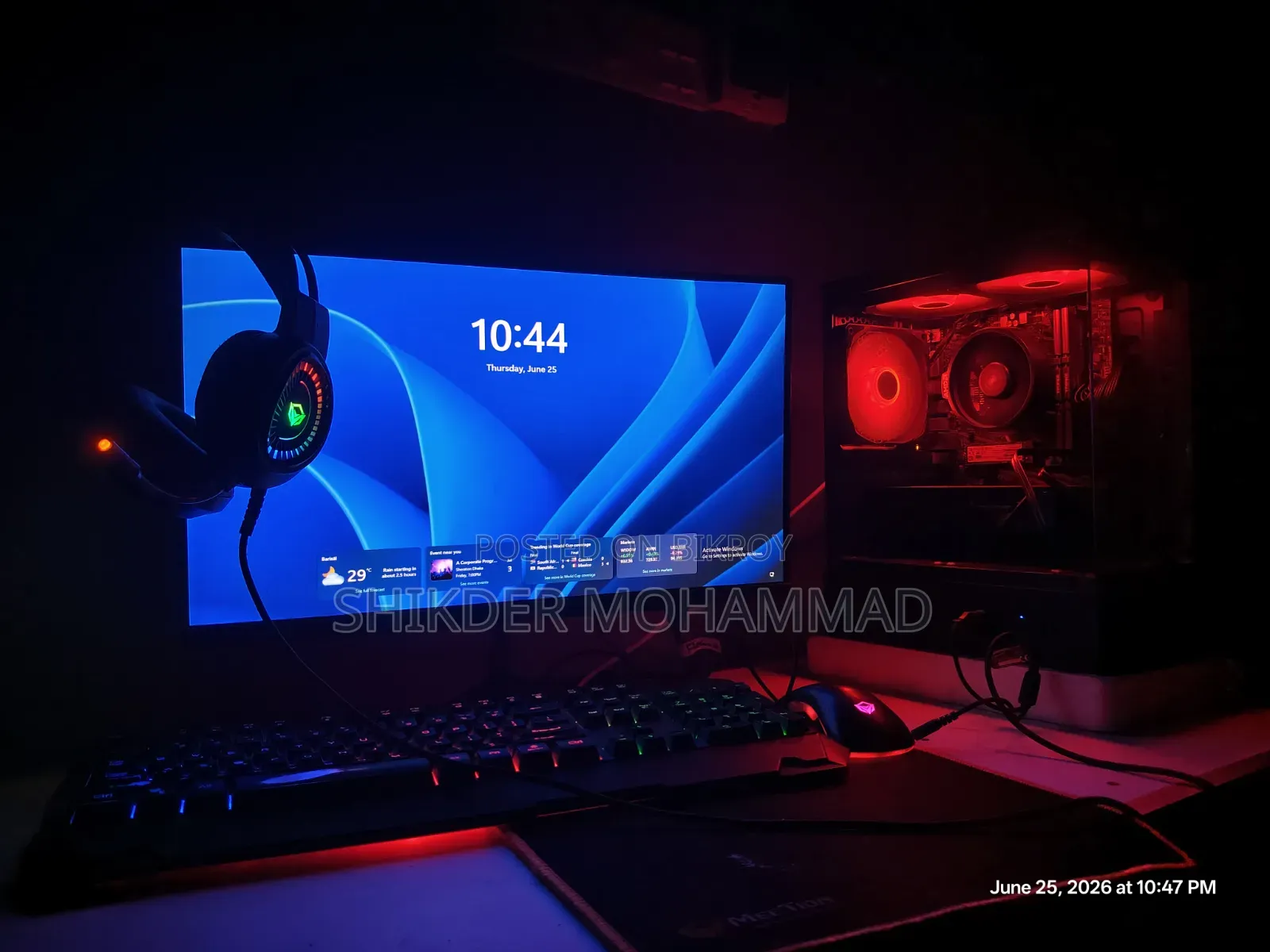 Desktop Computer MSI 16GB AMD Ryzen 5 HDD+SSD 512GB
