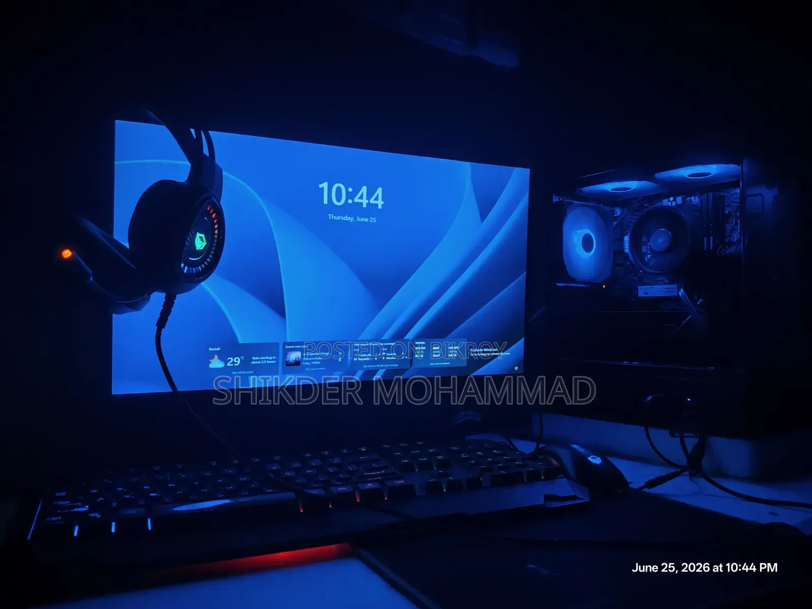 Desktop Computer MSI 16GB AMD Ryzen 5 HDD+SSD 512GB