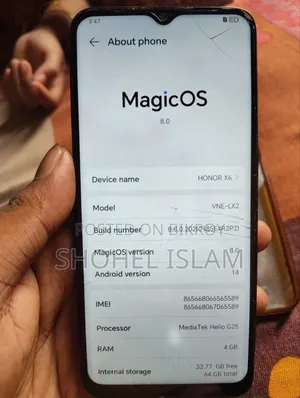 অনার এক্স৬ ৬৪ জিবি কালো