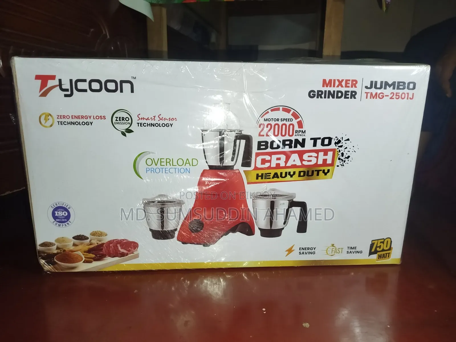 Tycoon Mixer Grinder Model: Jumbo Tmg-2501j