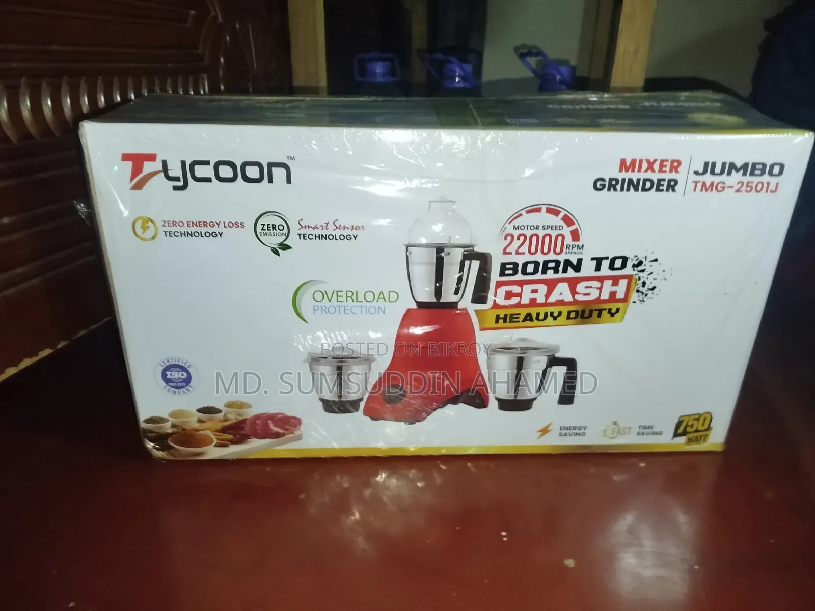 Tycoon Mixer Grinder Model: Jumbo Tmg-2501j