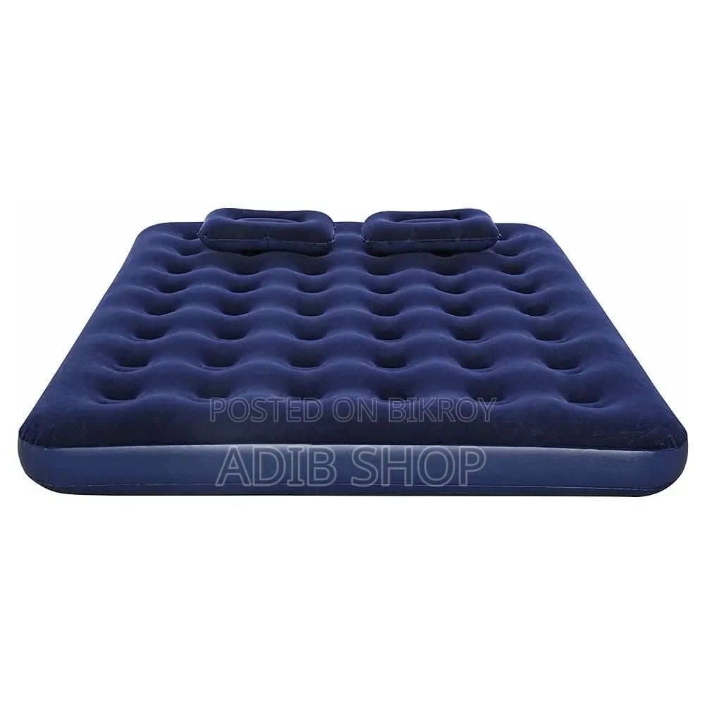 Bestway Double Air Bed 2 PCS Pillow With Manual Air Pumper