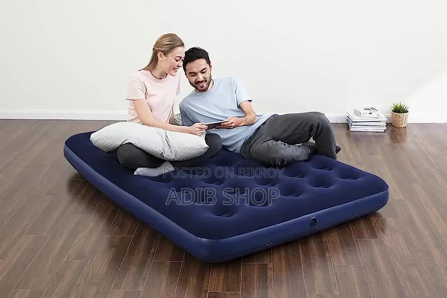 Bestway Double Air Bed 2 PCS Pillow With Manual Air Pumper