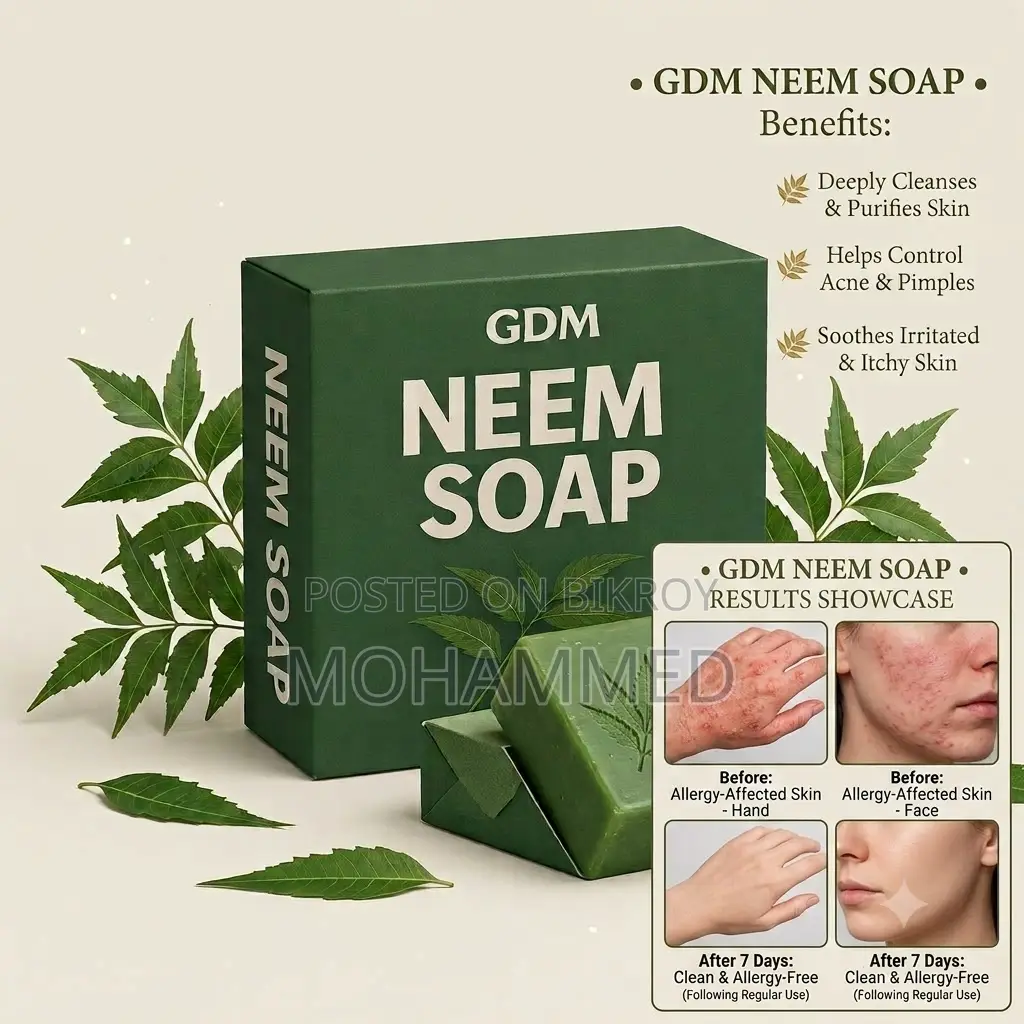 GDM Neem Soap – Natural Skin Purifying Anti-Acne Solution (100g)