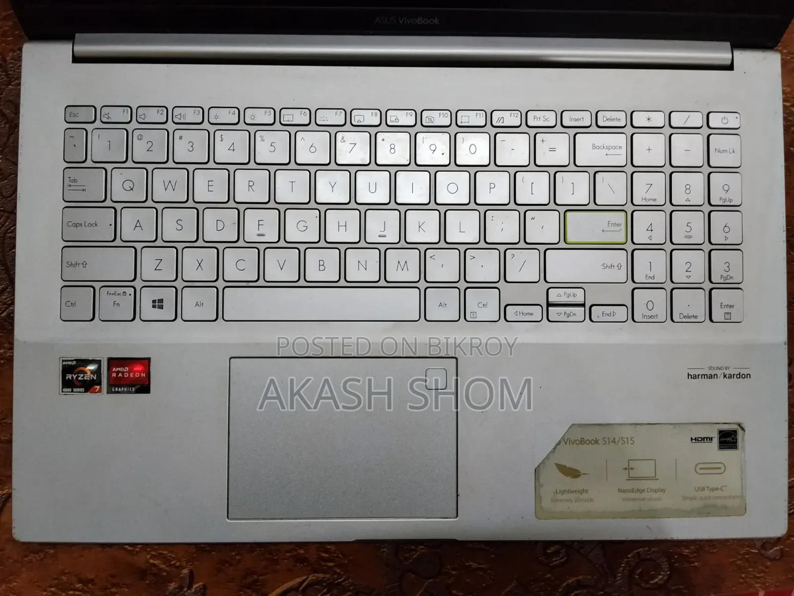 Laptop Asus VivoBook S15 S530UN 8GB Intel Core I7 SSD 512GB