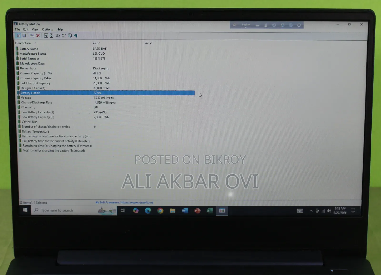 Laptop Lenovo IdeaPad 330S 8GB Intel Core I3 SSD 256GB