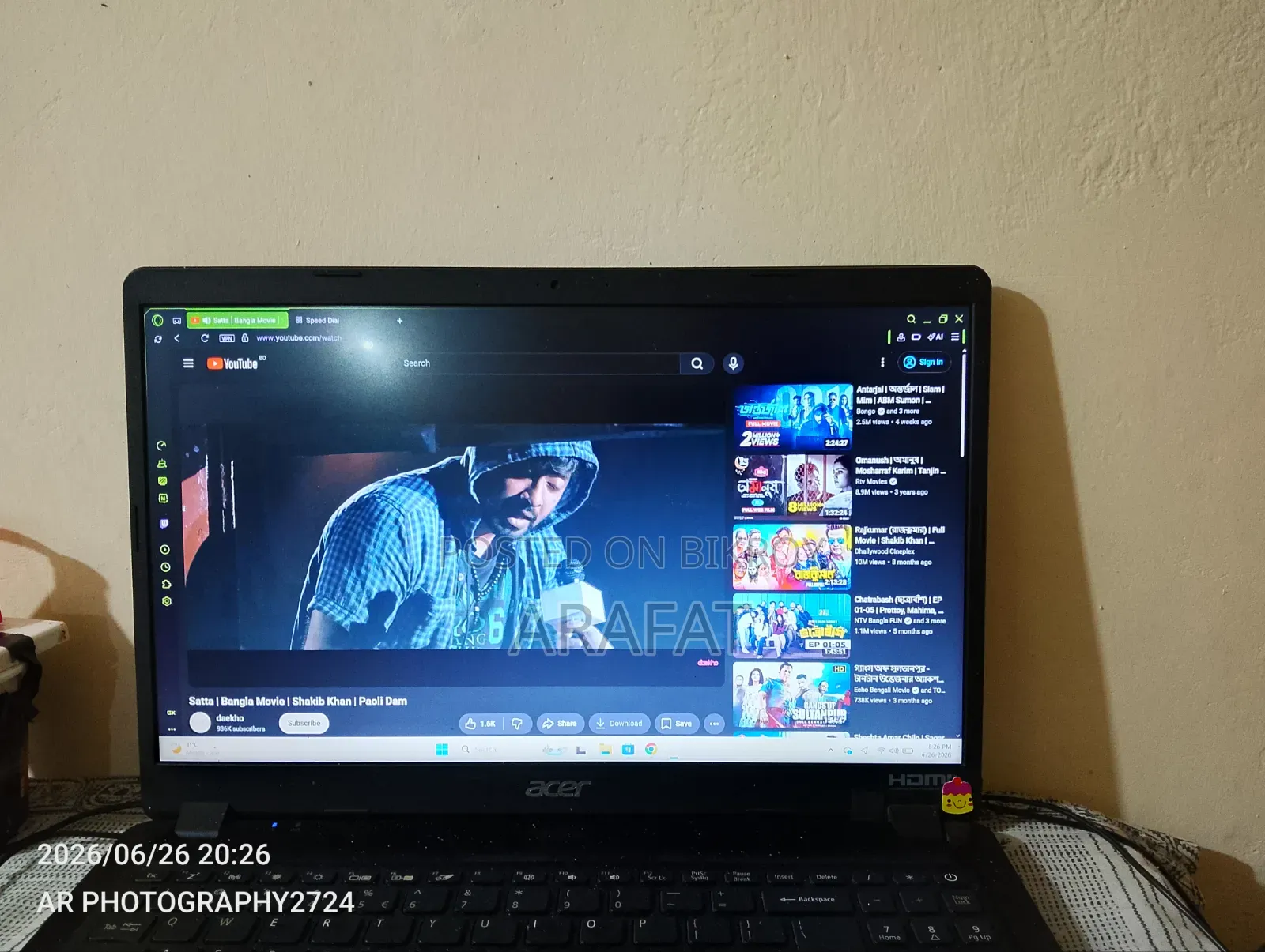 Laptop Acer Extensa 215 8GB Intel Core I3 SSD 128GB