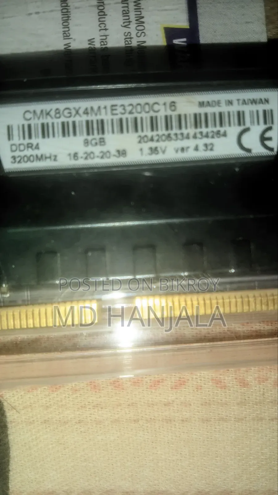 Corsair 8GB DDR4 RAM 3200MHz