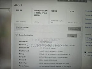 Laptop Lenovo ThinkPad T480s 8GB Intel Core I5 SSD 256GB