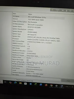 Laptop Lenovo ThinkPad T480s 8GB Intel Core I5 SSD 256GB