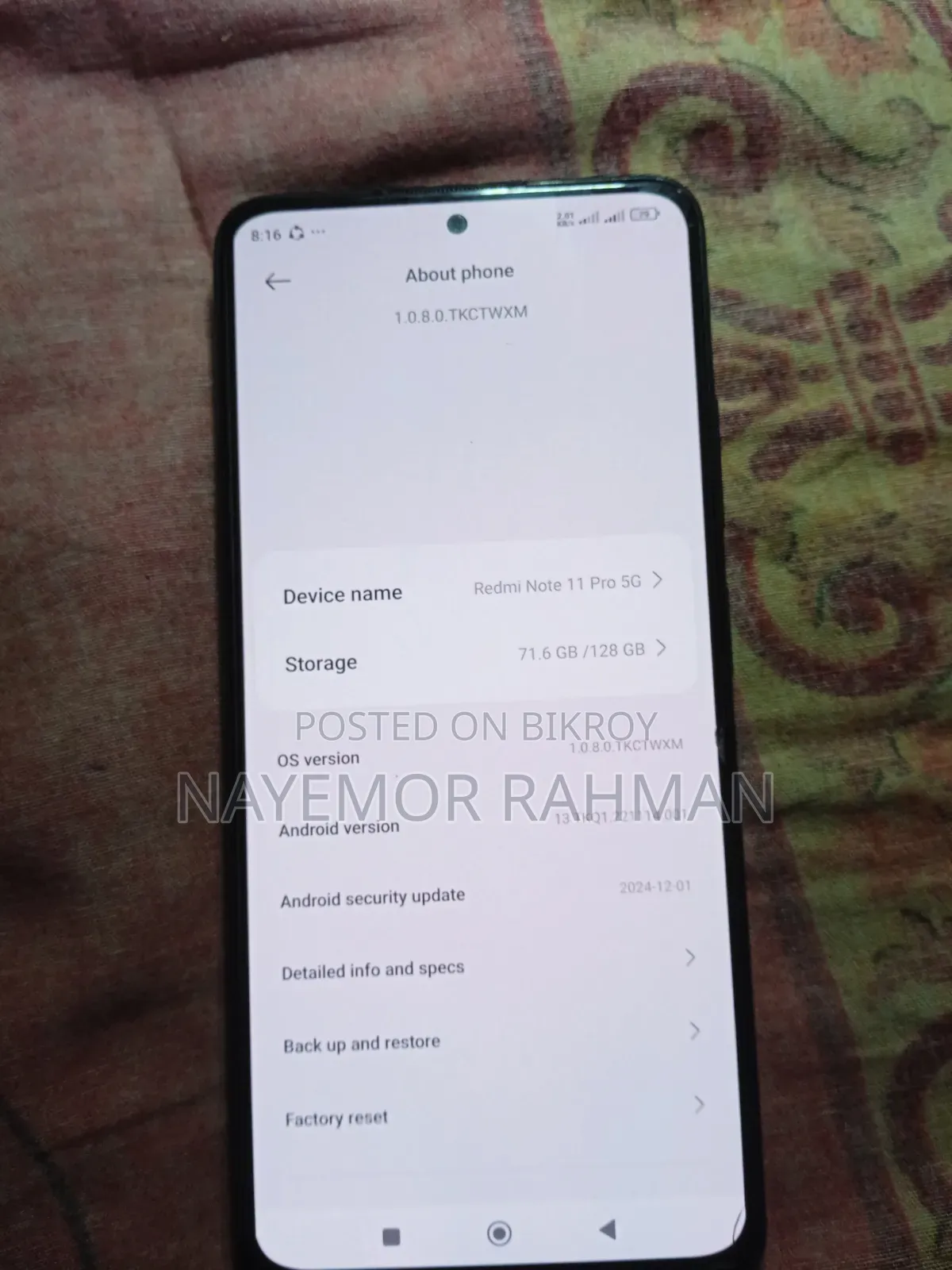 Xiaomi Redmi Note 11 Pro 5G 128 GB Black