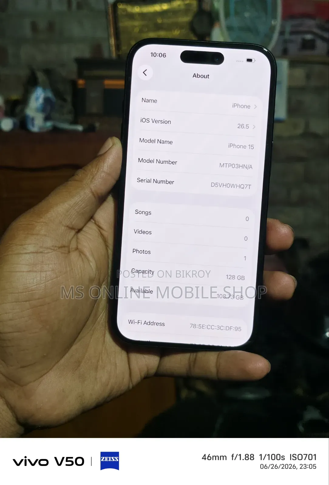 Apple iPhone 15 128 GB Black