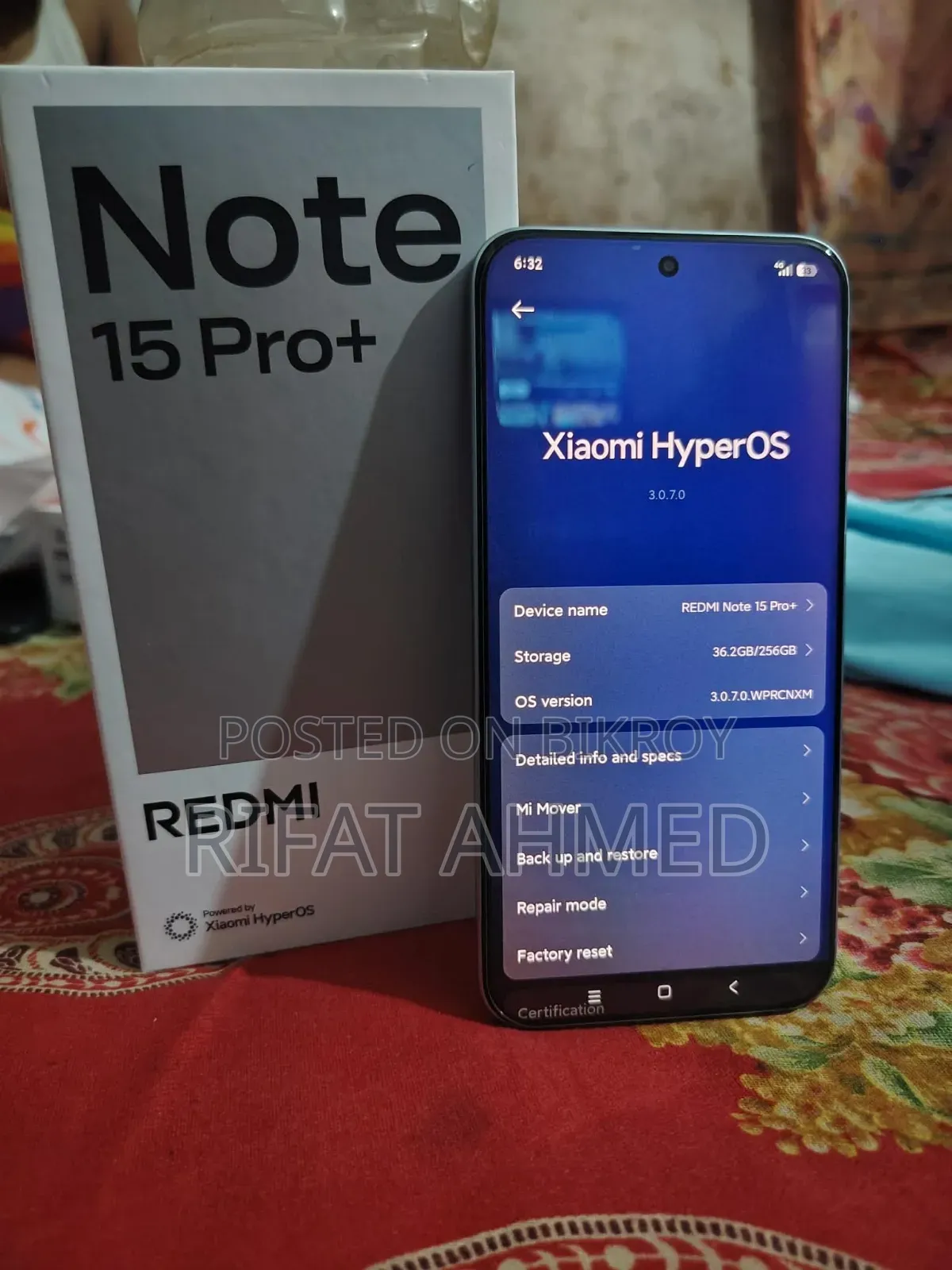 নতুন শাওমি রেডমি নোট ১৫ প্রো+ ২৫৬ জিবি সাদা