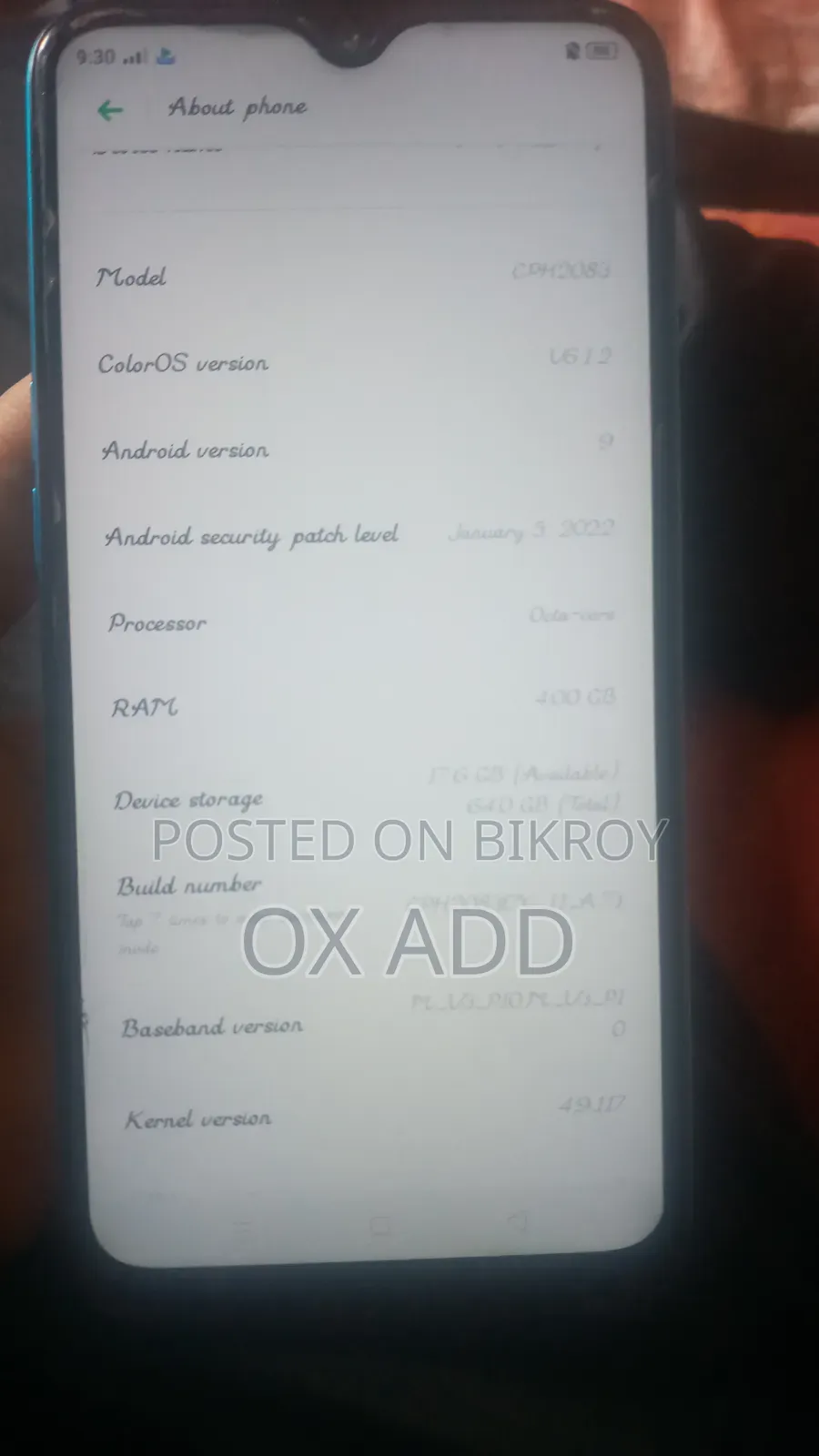 Oppo A12 64 GB Blue