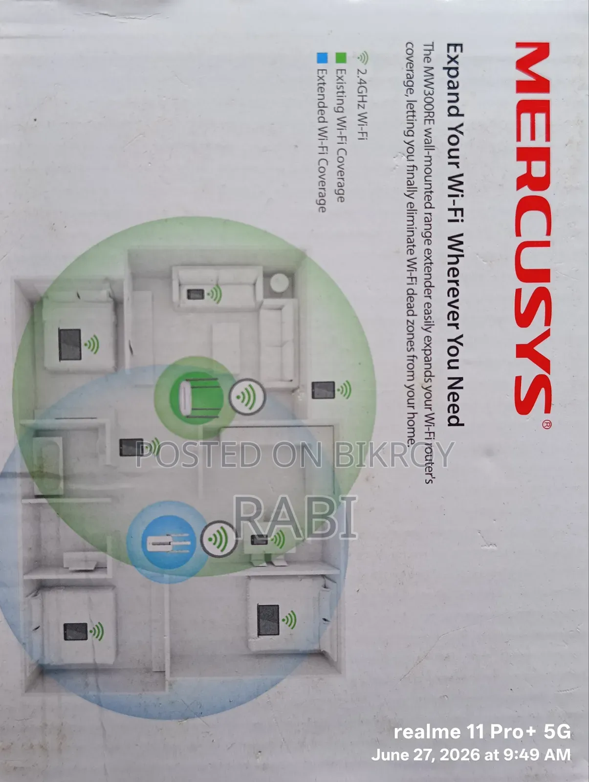 Mercusys Wifi Range Extender (MW300RE)
