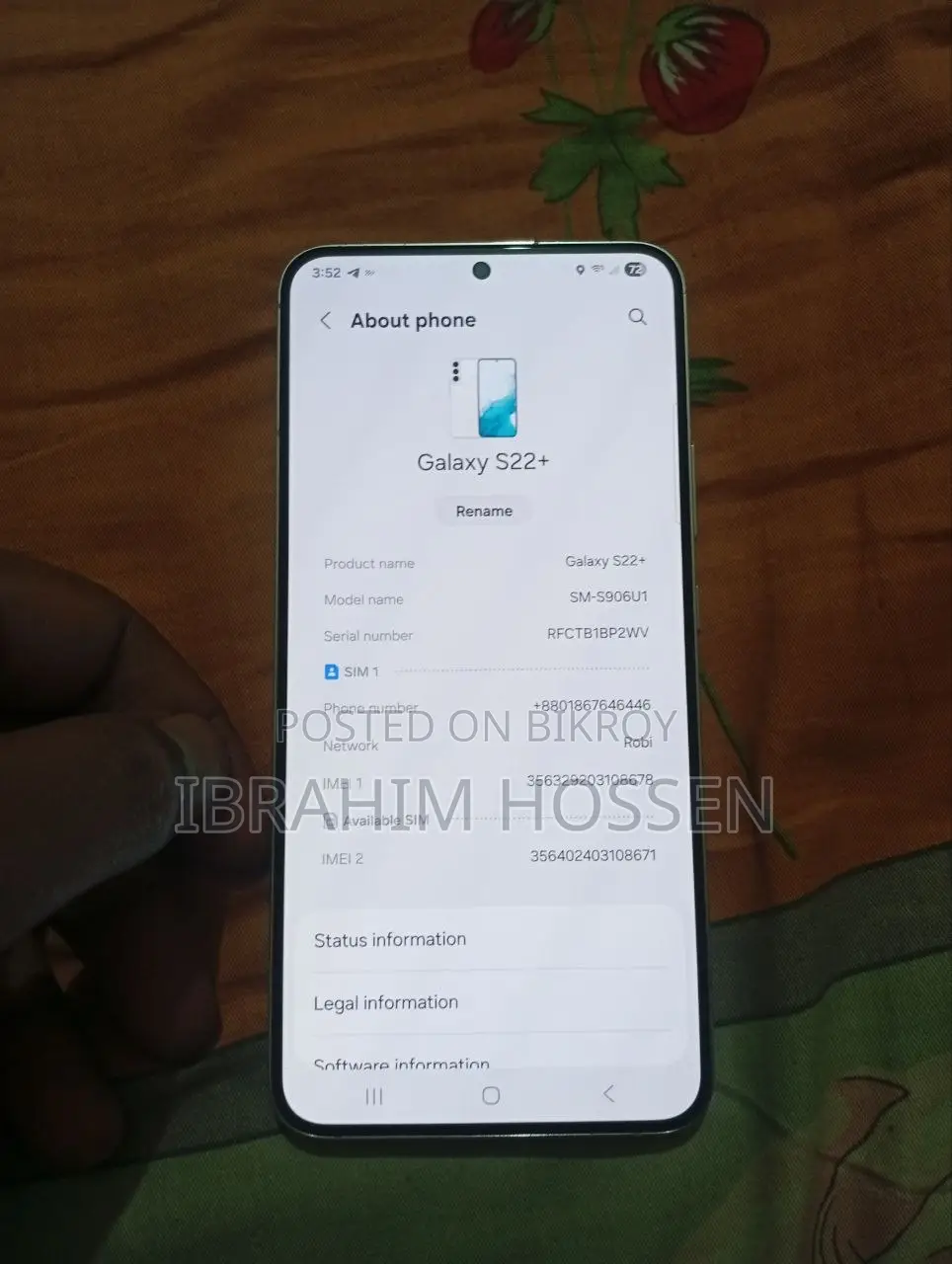 Samsung Galaxy S22+ 5G 128 GB White