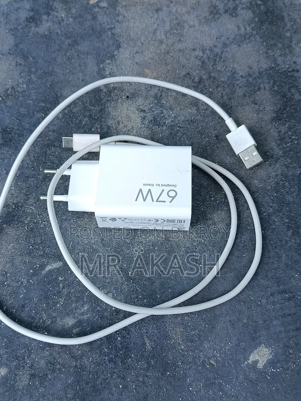 Redmi K 50i Charger 67w Used